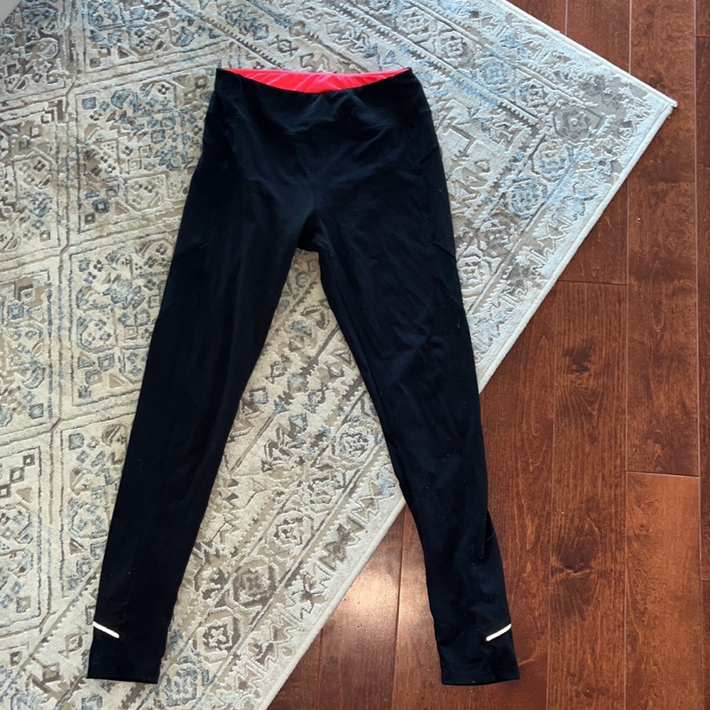Mesh Panel Black Leggings